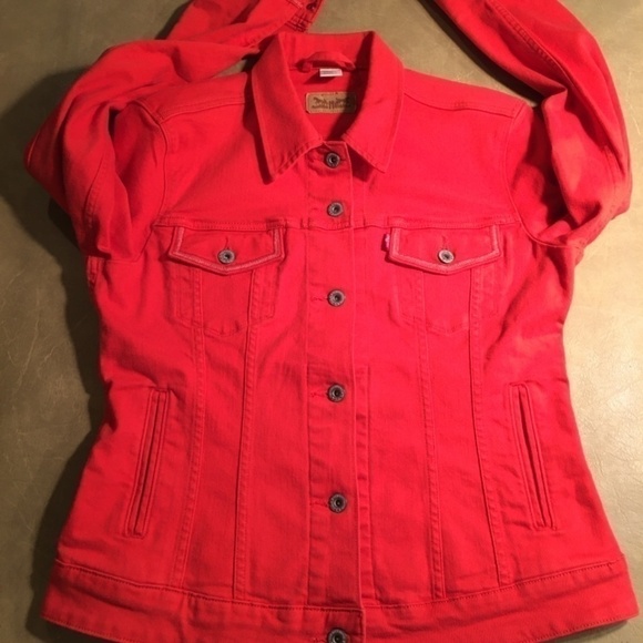 LEVI STRAUSS & CO. Original Trucker Jacket, ORANGE, NWOT, Size Large - Picture 6 of 9